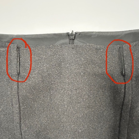 Per Se Gray Wool Cashmere Blend Button Front Mini Skirt - Women's Size 8 - Picture 4 of 10